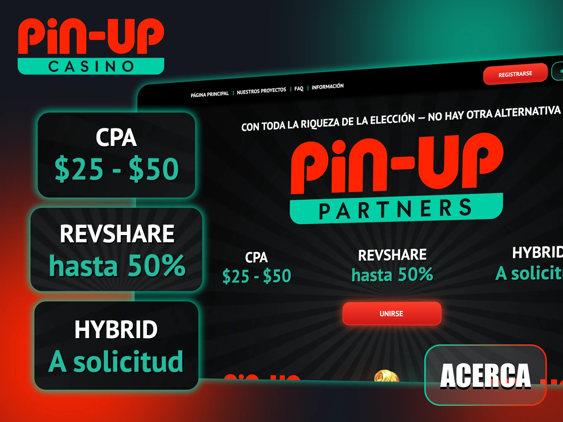Empieza a ganar con el programa de afiliados Pin-Up.