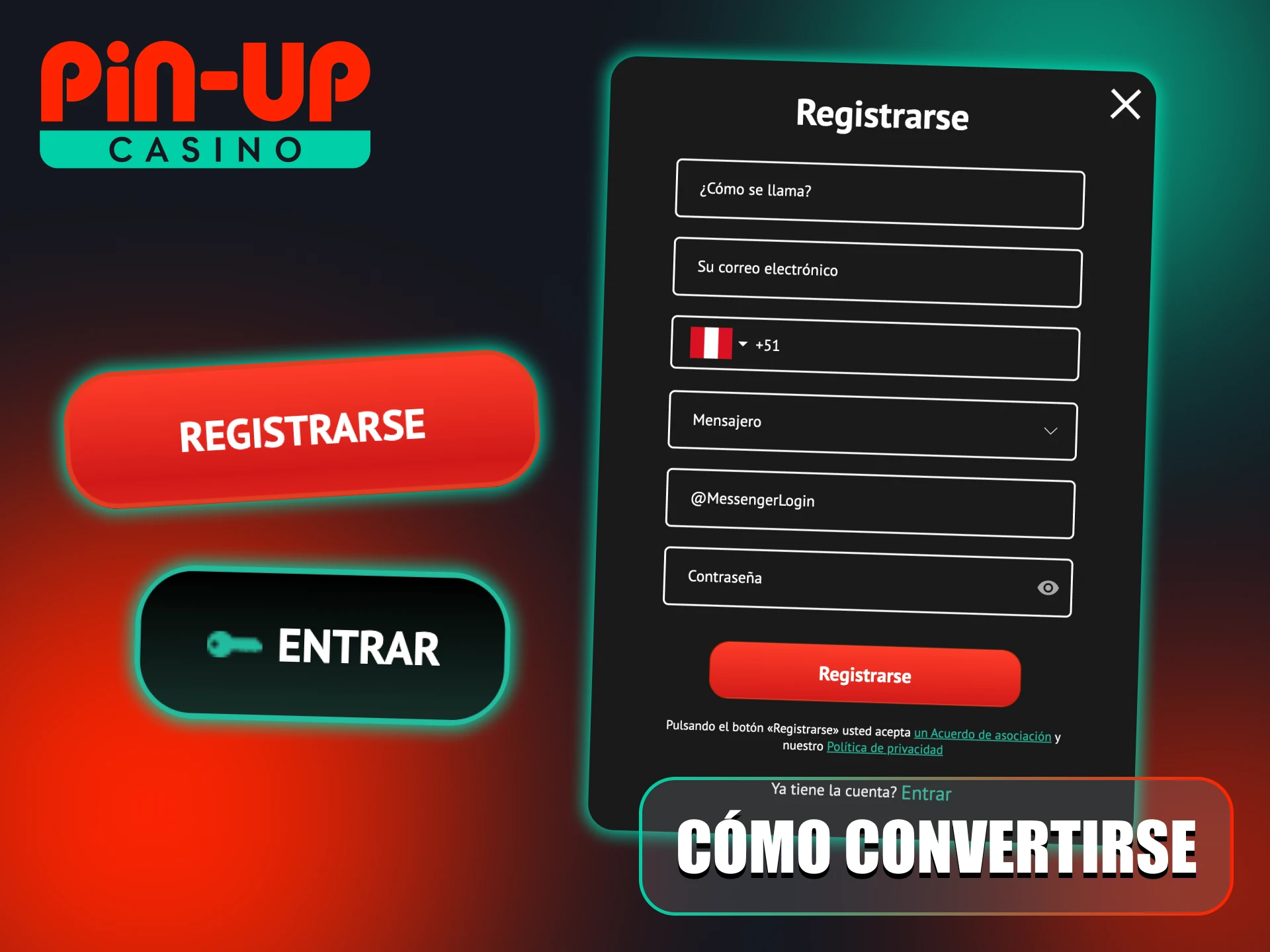 Empieza a operar en Pin-Up en unos mínimos pasos.