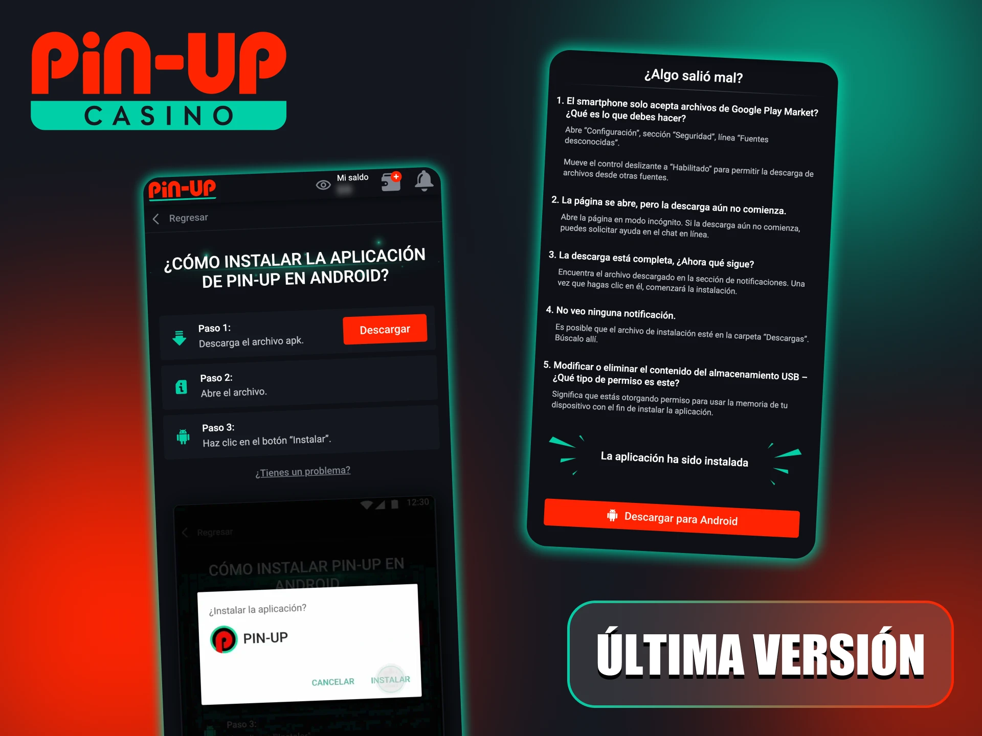 La aplicación Pin-Up debe estar siempre actualizada.