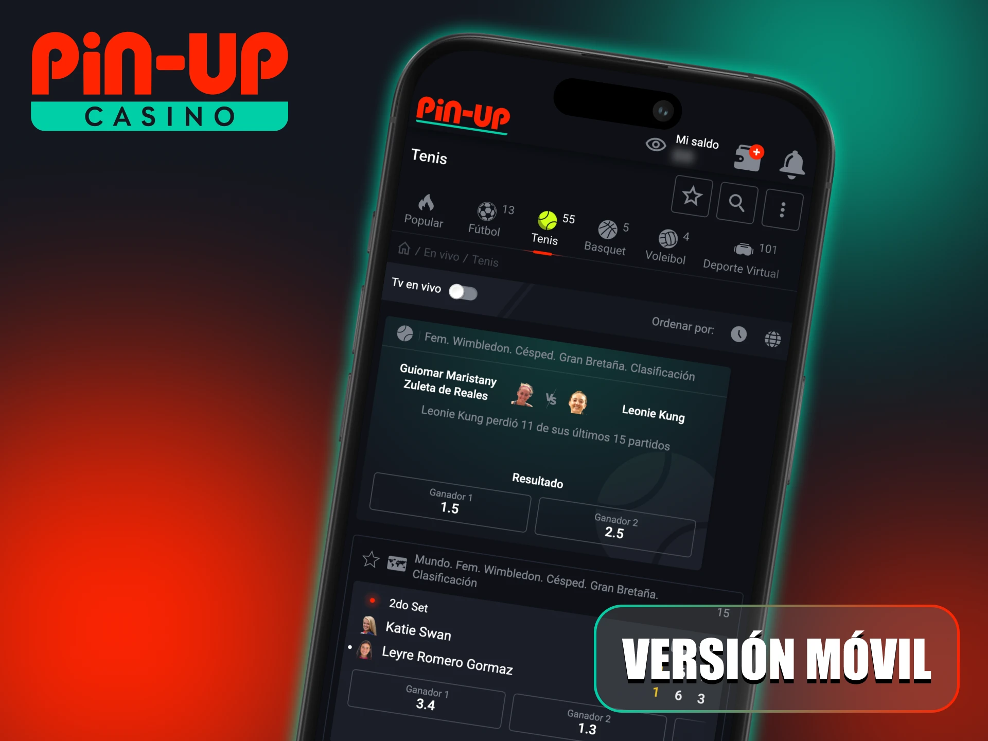 Accede a Pin-Up Casino a través de una versión móvil.