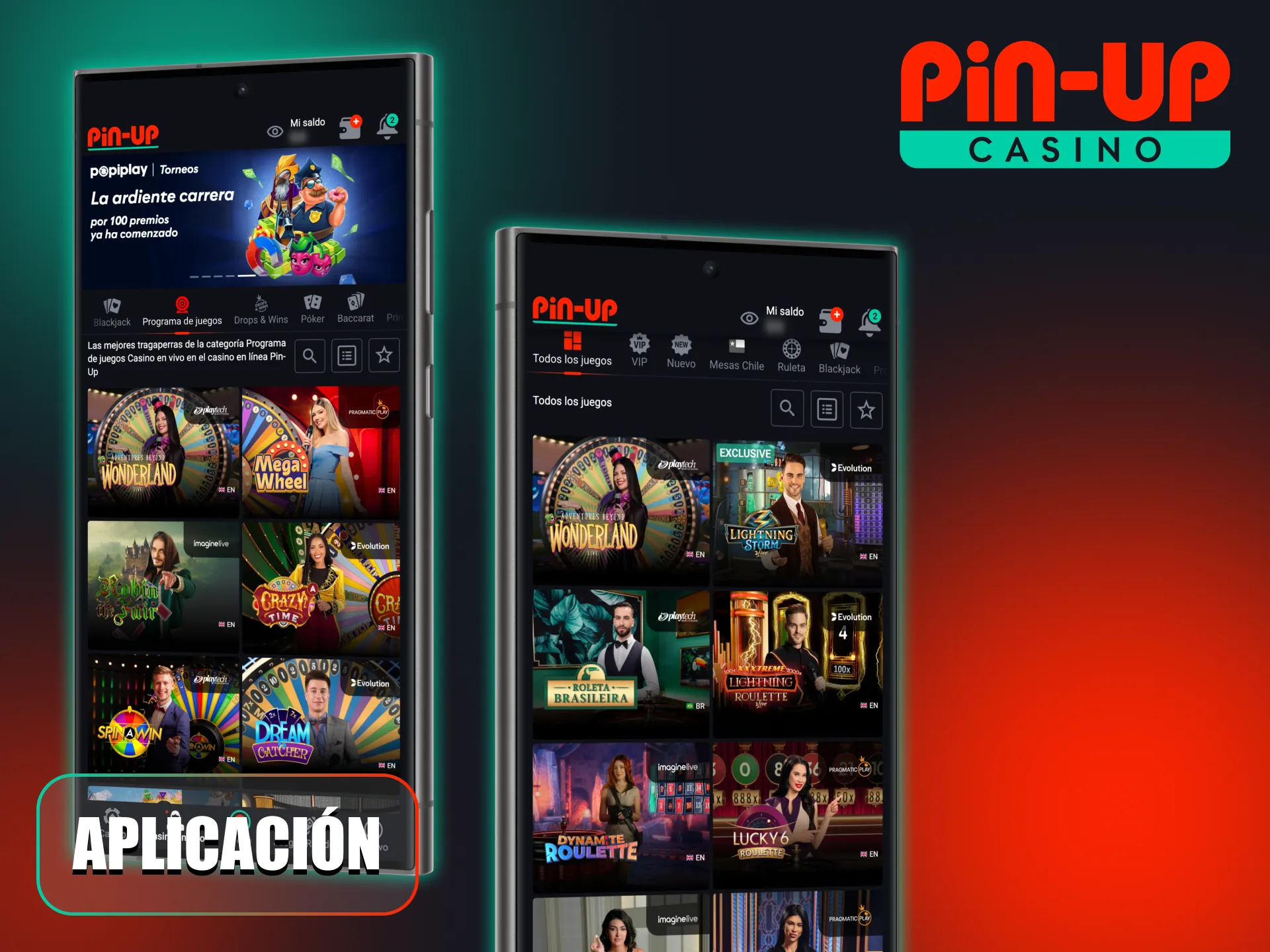 Juega al casino en vivo en la aplicación Pin-Up.