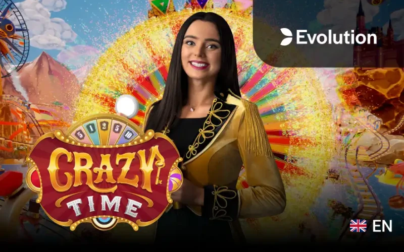 Prueba el juego de alta volatilidad Crazy Time de Evolution en Pin-Up.