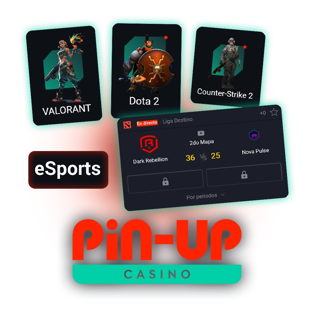 Encuentra tus partidos favoritos de eSports en Pin-Up.