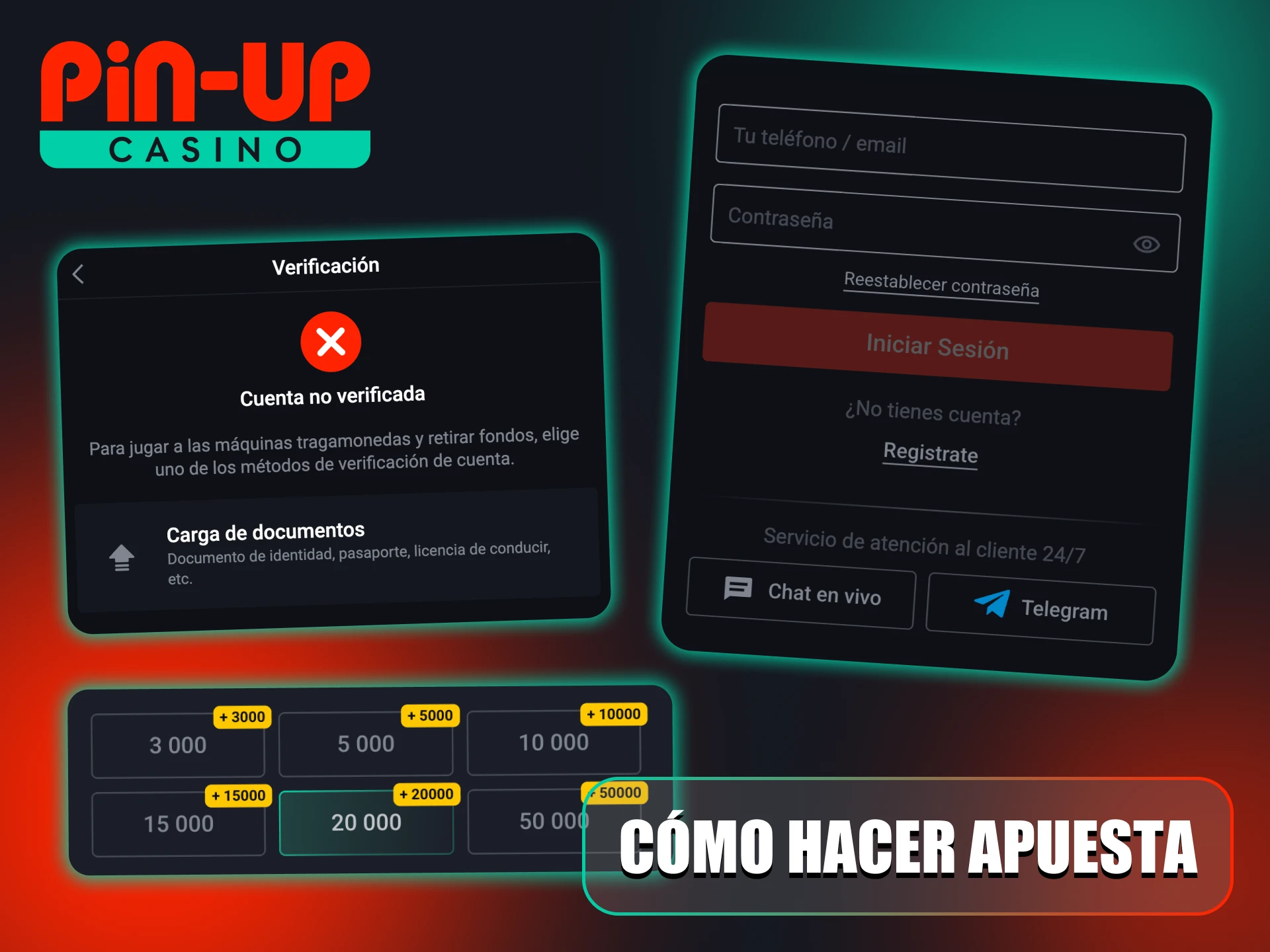 Accede a los mercados de Pin-Up eSports en pasos rápidos.