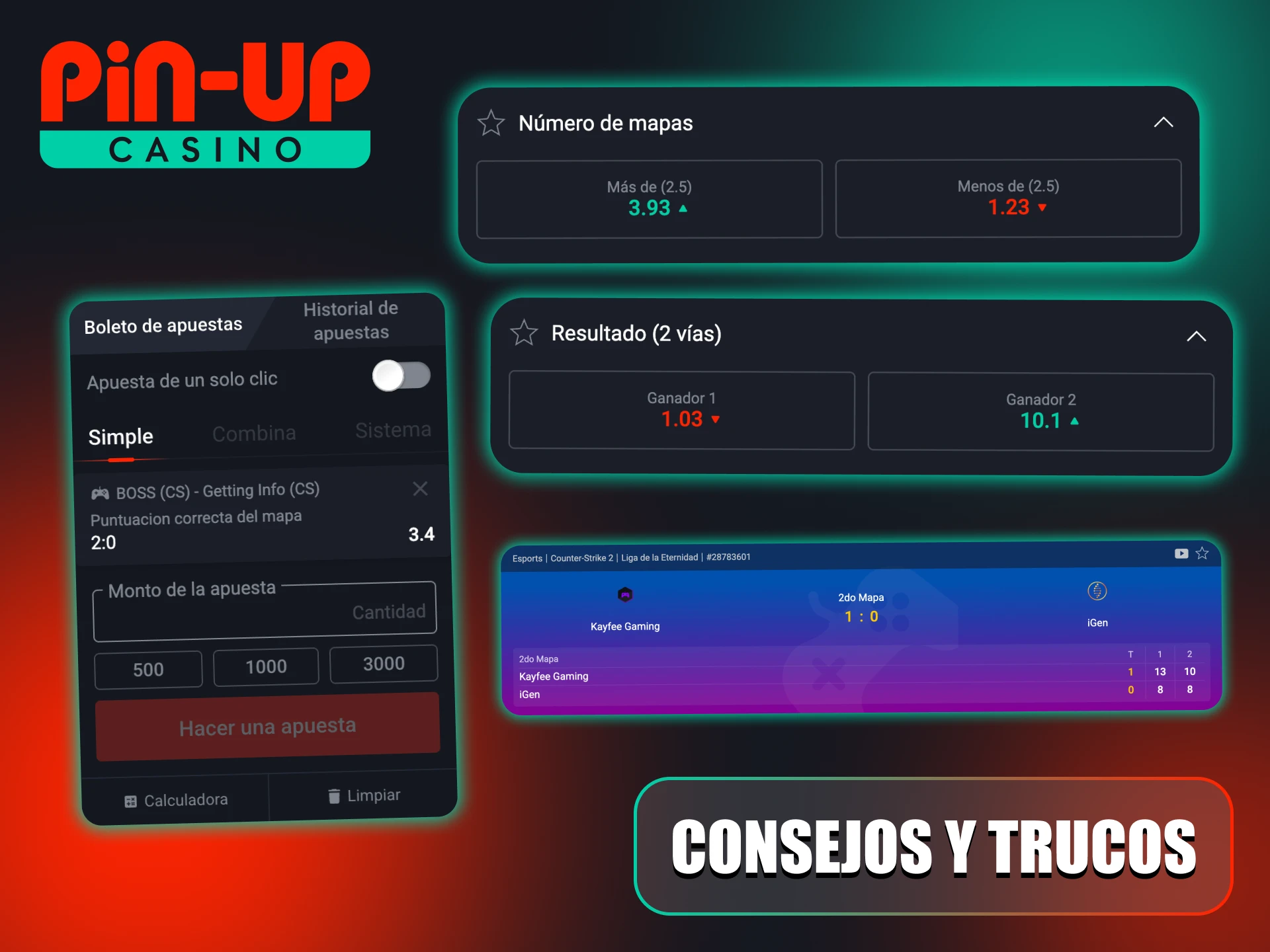Mejora tu eficacia en Pin-Up eSports con algunos consejos.