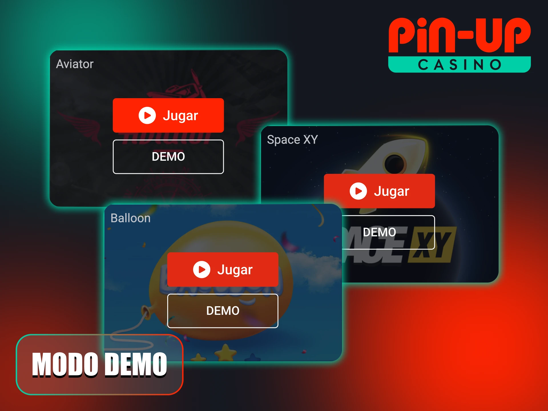 Experimenta el juego de choque con el modo demo en Pin-Up.