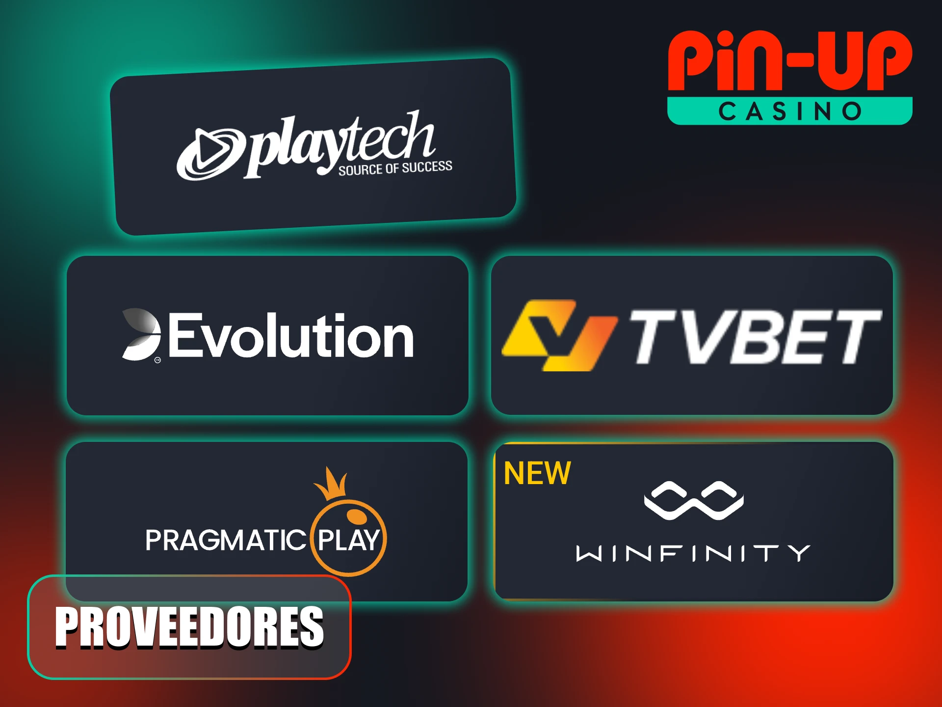 Los juegos de Pin-Up TV son desarrollados por proveedores certificados.