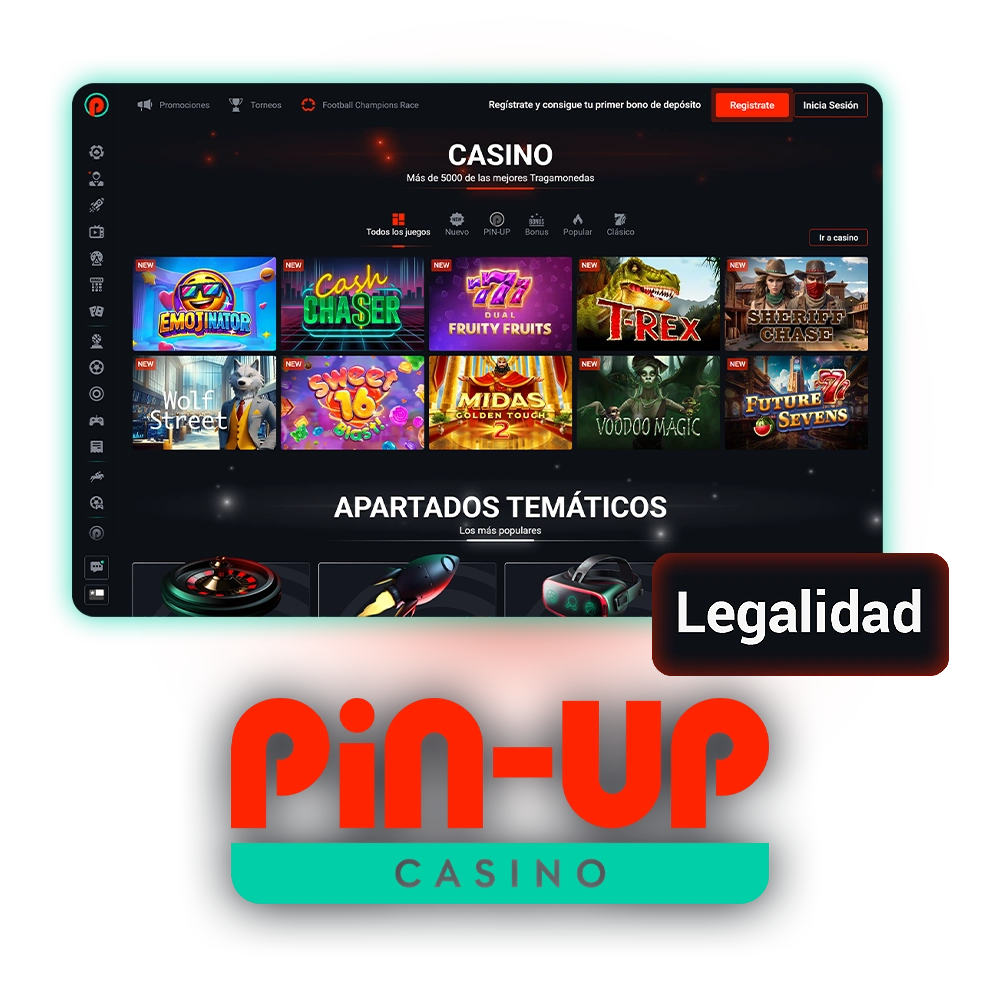 La plataforma Pin-Up es legal para su uso en Perú.