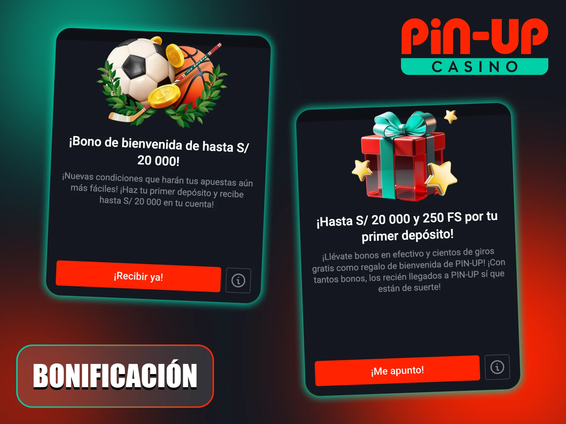 Reciba una bonificación por su primer depósito en el casino Pin-Up.