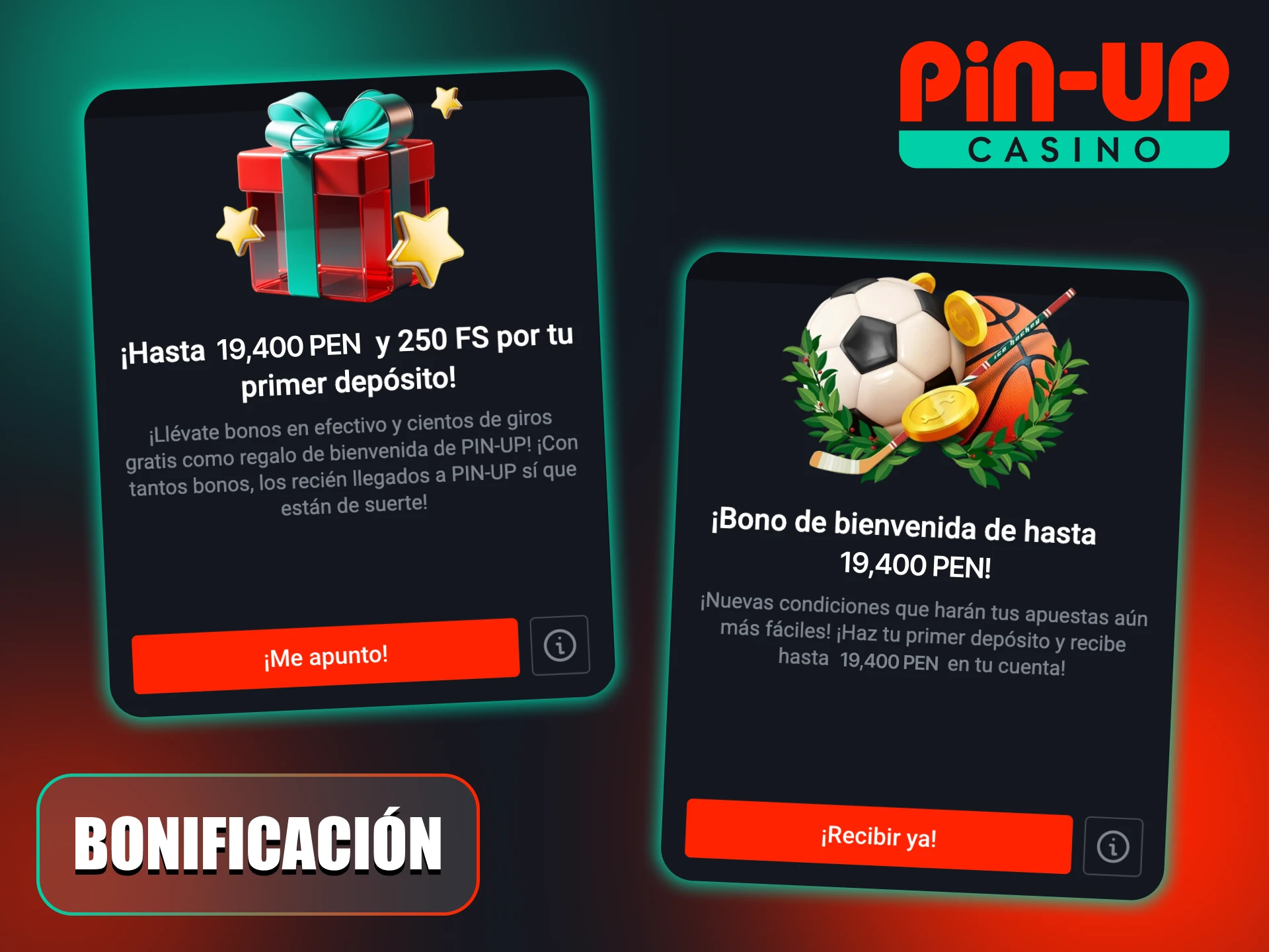 Reciba una bonificación por su primer depósito en el casino Pin-Up.