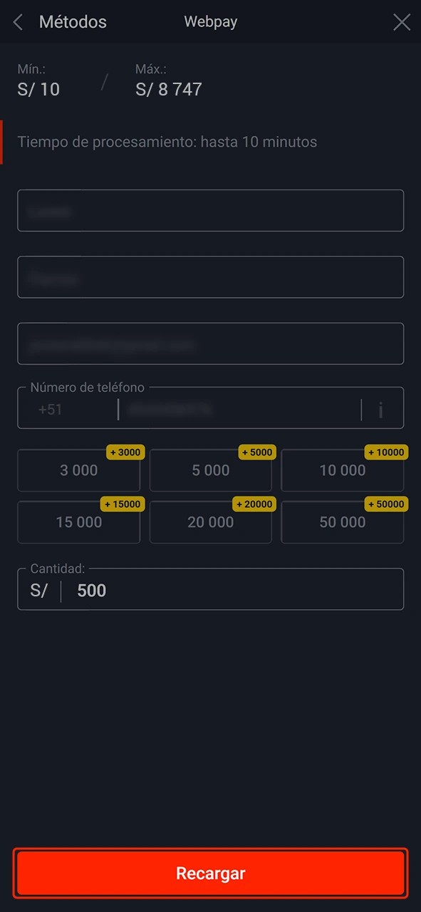 Confirma el depósito en Pin-Up.