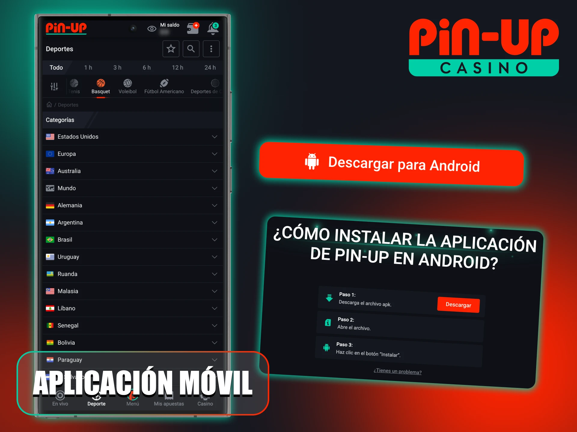 Llévate Pin-Up dondequiera que vayas con la aplicación móvil.