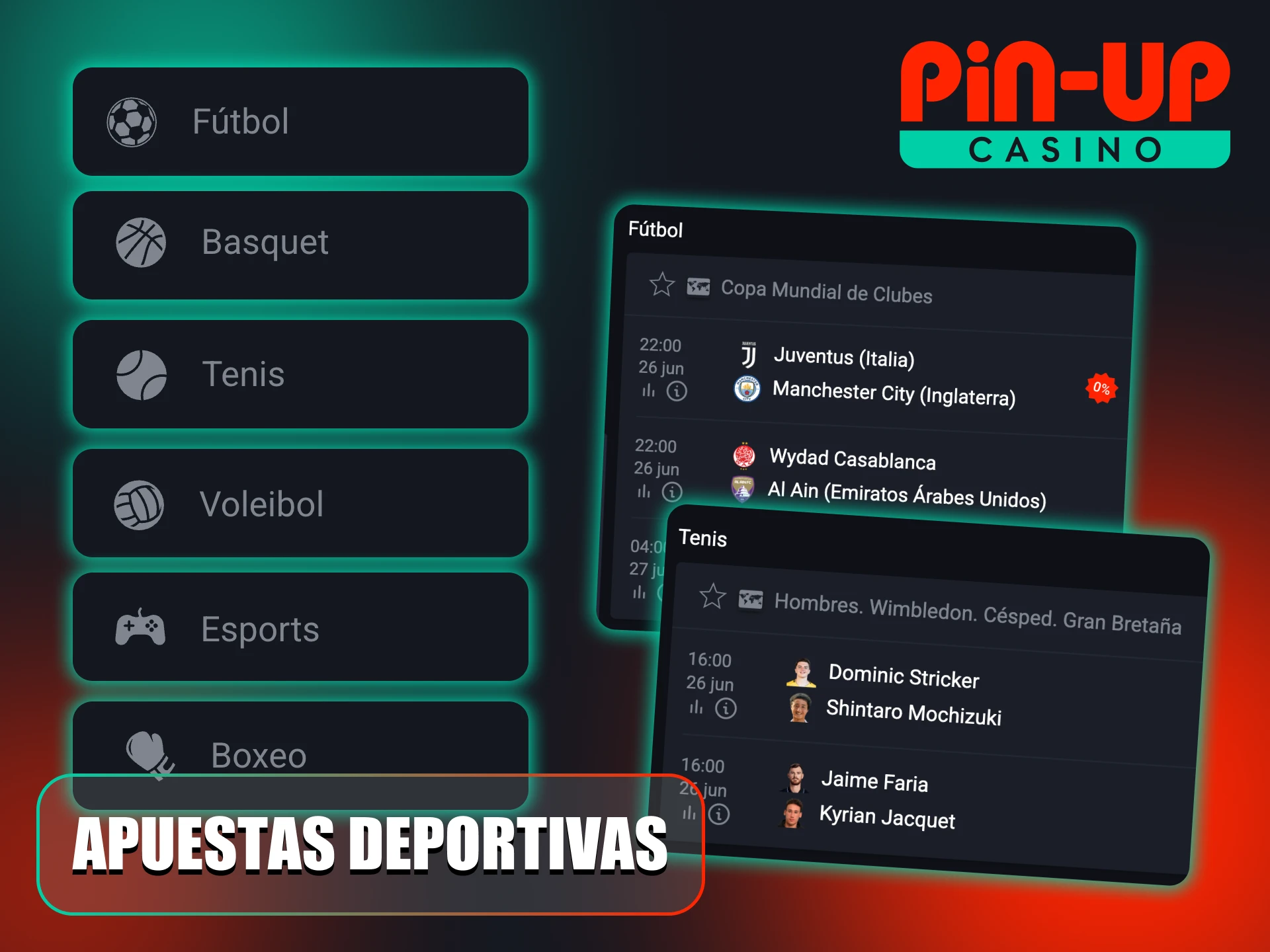 Las apuestas deportivas son una parte fundamental de Pin-Up.