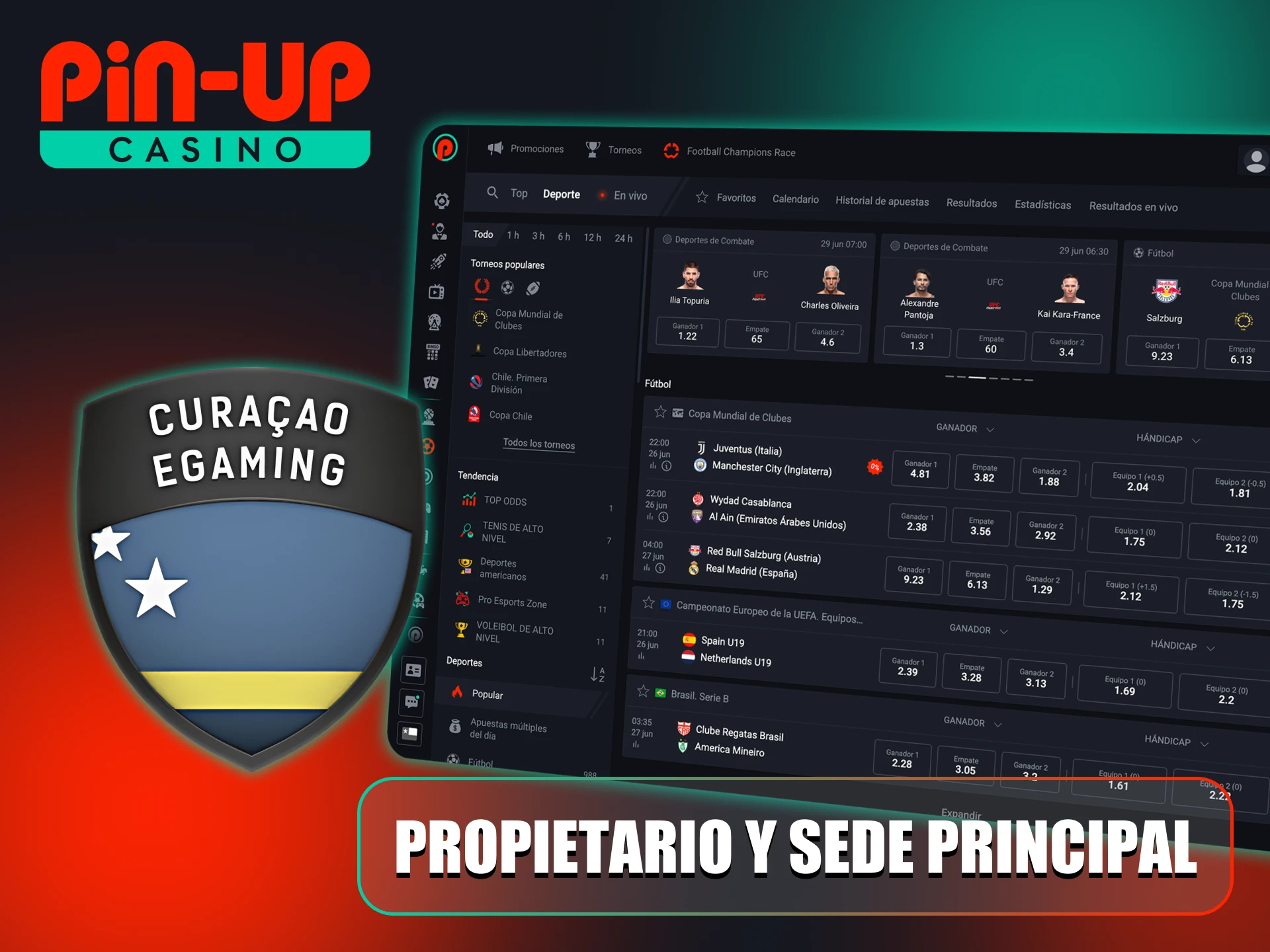 Pin-Up se rige por las leyes de Curaçao.