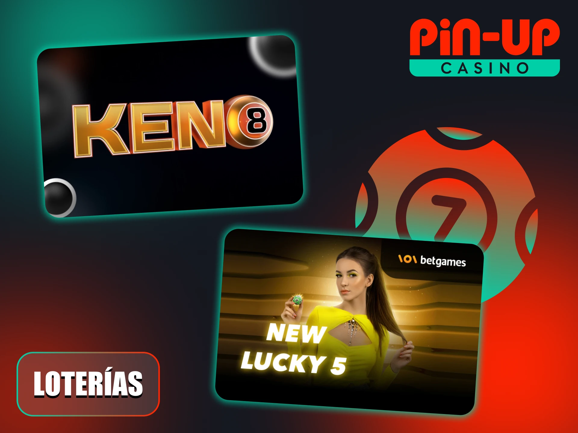 Participe en sorteos dinámicos con la sección de lotería Pin-Up.